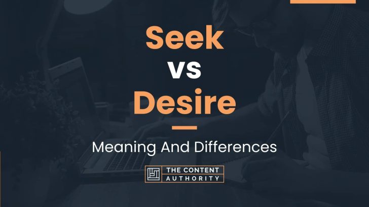 Seek vs Desire: Meaning And Differences
