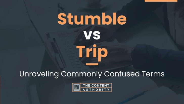 difference between stumble and trip