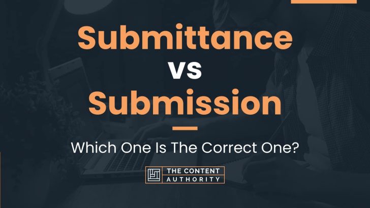 Submittance vs Submission: Which One Is The Correct One?