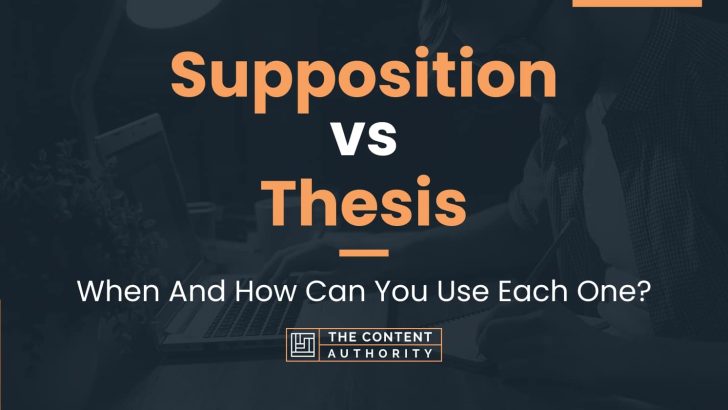 hypothesis thesis supposition