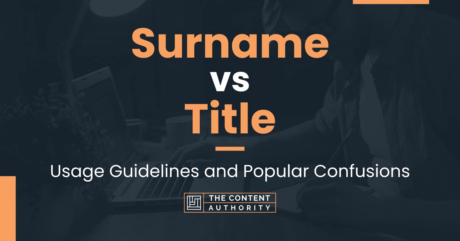 Surname Vs Title