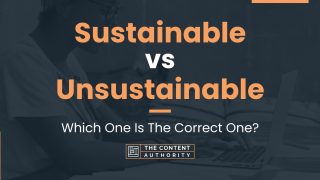 Sustainable vs Unsustainable: Which One Is The Correct One?