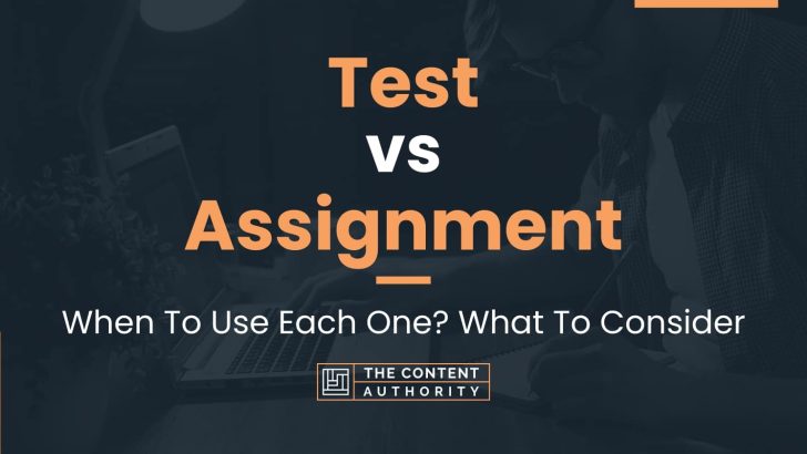 assignment vs quiz