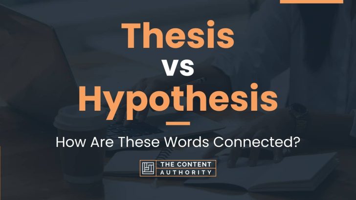 distinguish between thesis and hypothesis