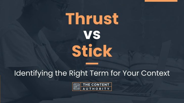 Thrust vs Stick: Identifying the Right Term for Your Context