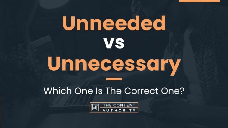Unneeded vs Unnecessary: Which One Is The Correct One?
