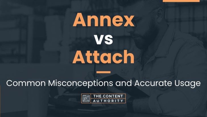 Annex vs Attach: Common Misconceptions and Accurate Usage