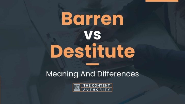 Barren vs Destitute: Meaning And Differences