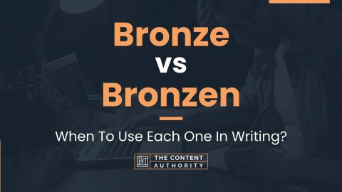 Bronze vs Bronzen: When To Use Each One In Writing?