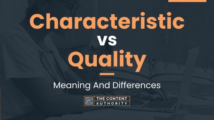 Characteristic vs Quality: Meaning And Differences