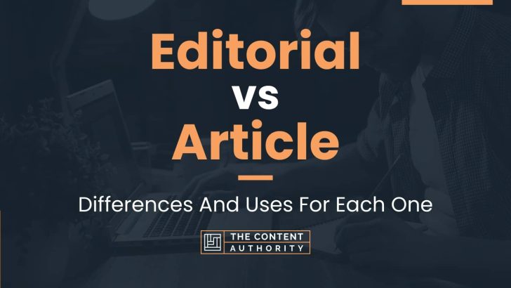 editorial vs research article