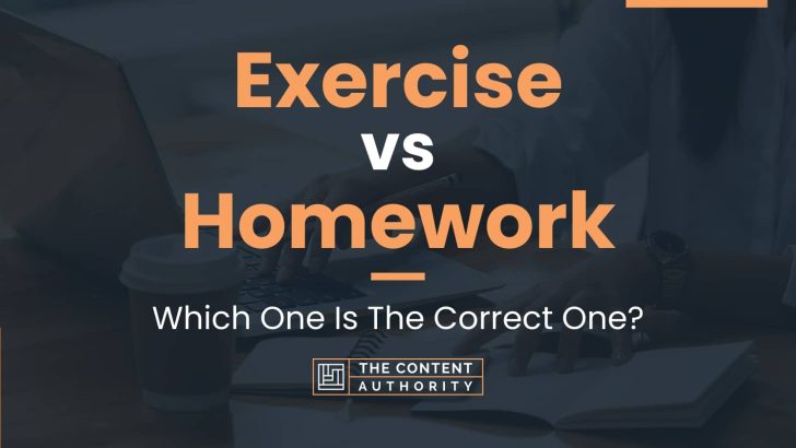 exercise and homework difference