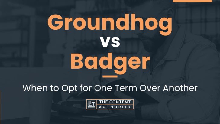 Groundhog vs Badger: When to Opt for One Term Over Another