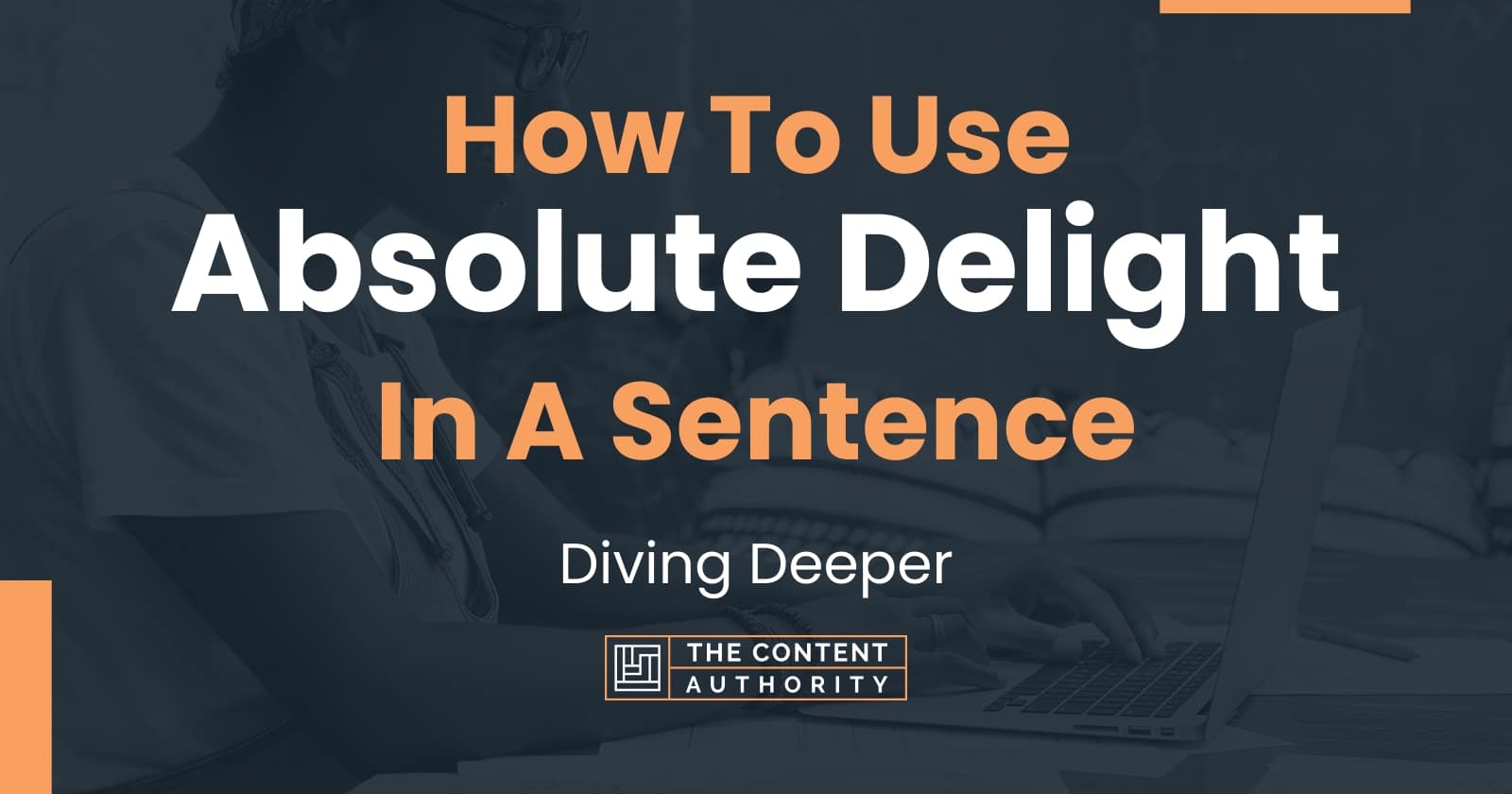 How To Use Absolute Delight In A Sentence Diving Deeper