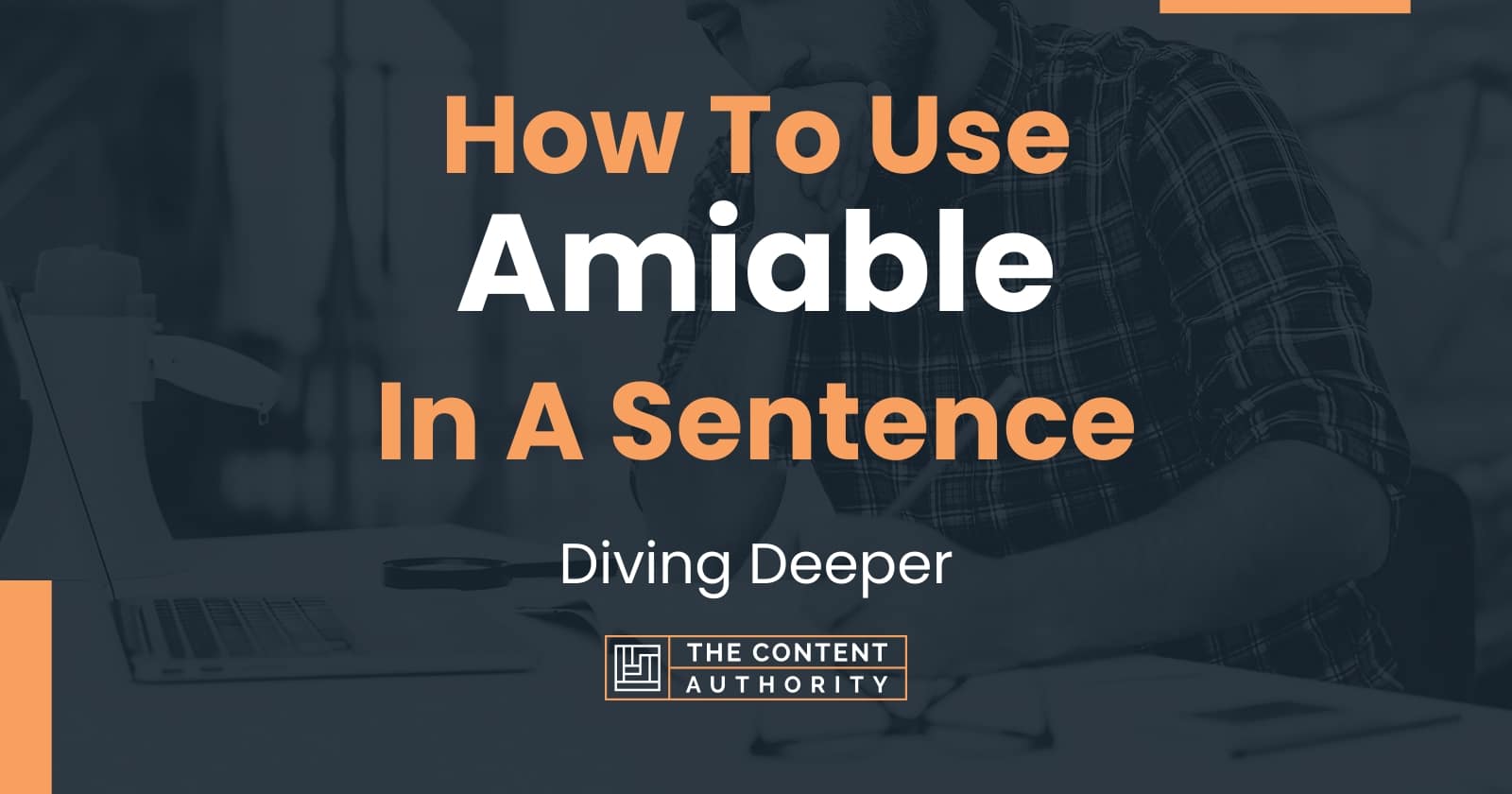 How To Use Amiable In A Sentence Diving Deeper