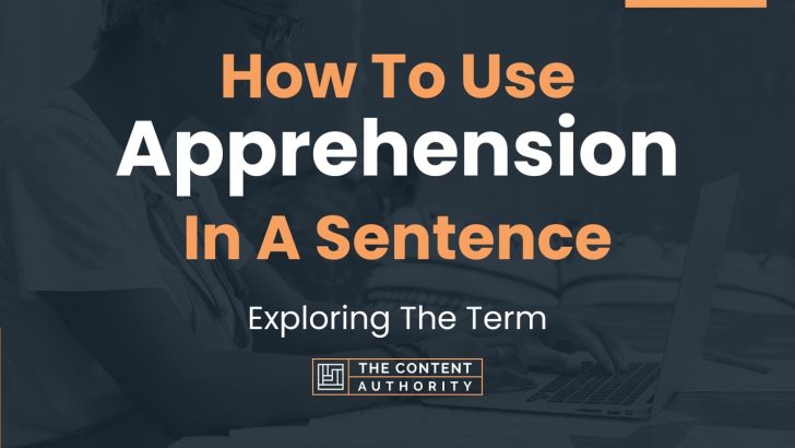 How To Use “Apprehension” In A Sentence: Exploring The Term