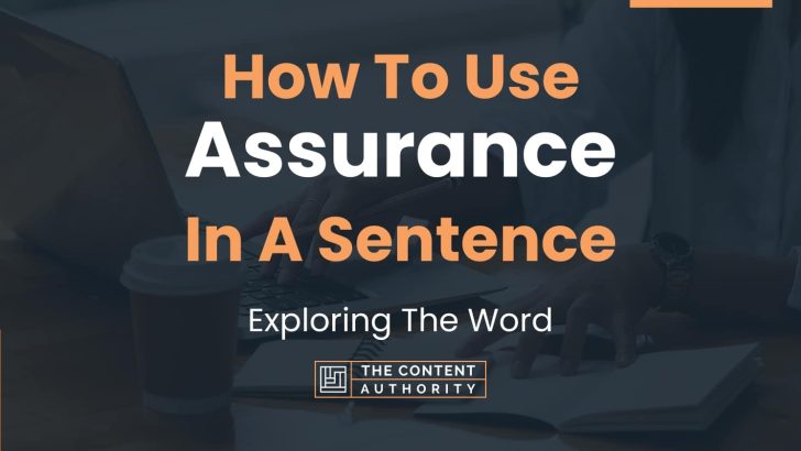 how-to-use-assurance-in-a-sentence-exploring-the-word