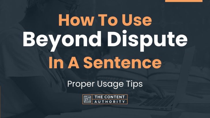 How To Use “Beyond Dispute” In A Sentence: Proper Usage Tips