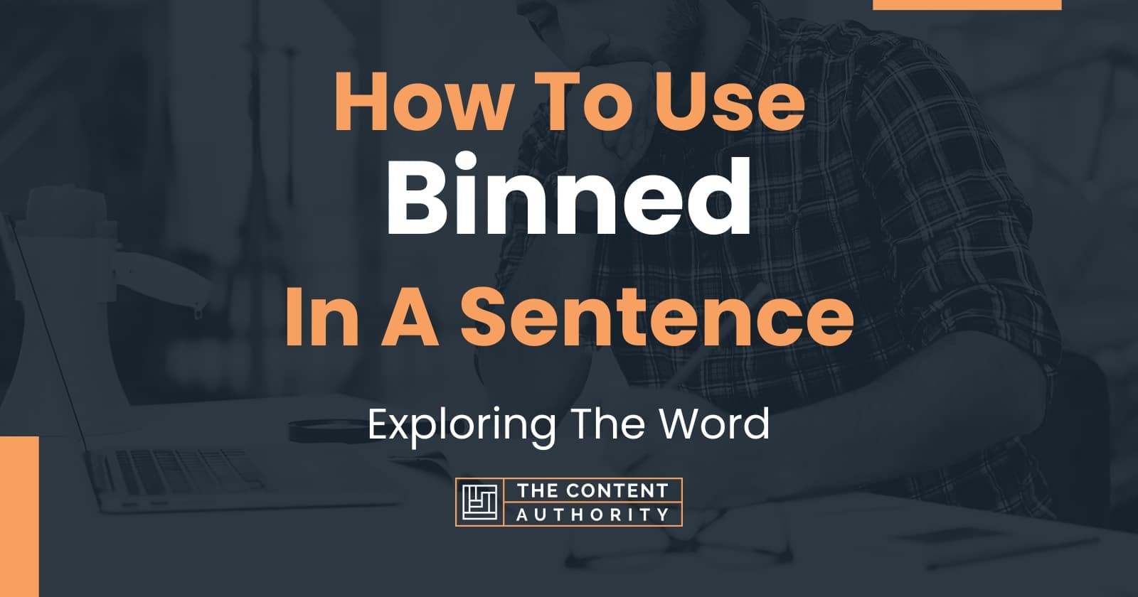 How To Use "Binned" In A Sentence Exploring The Word