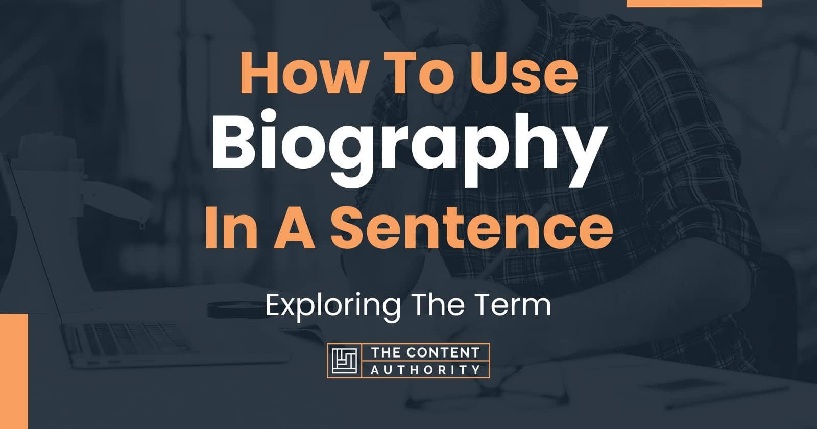 how to make a sentence for biography