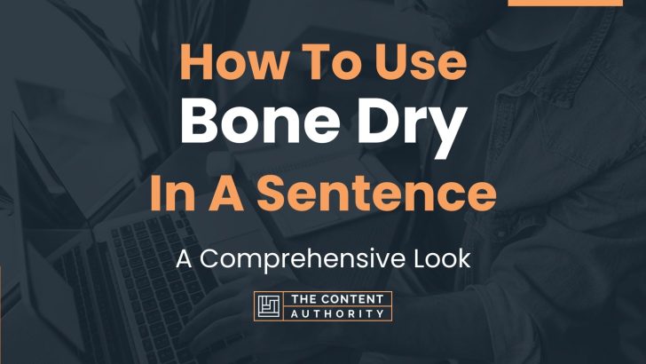 How To Use “Bone Dry” In A Sentence: A Comprehensive Look