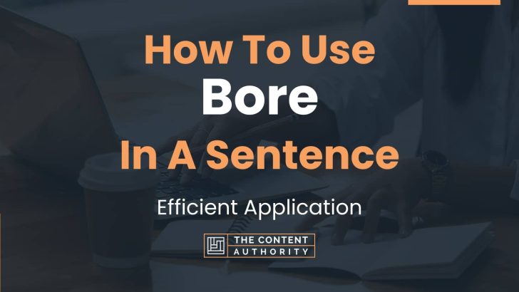 how-to-use-bore-in-a-sentence-efficient-application