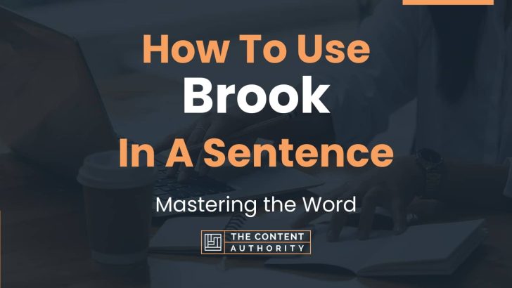 How To Use “Brook” In A Sentence: Mastering the Word