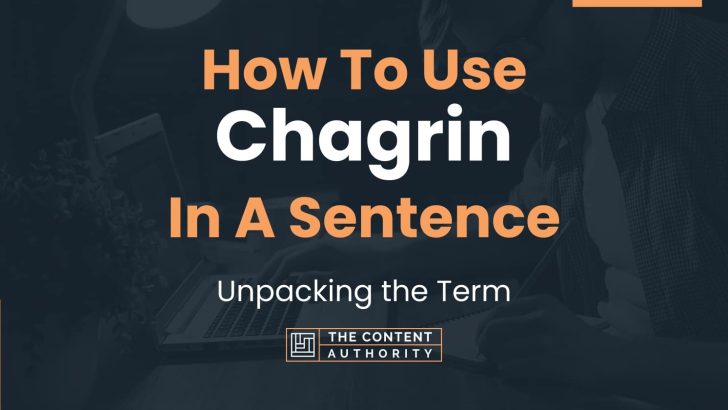 How To Use “Chagrin” In A Sentence: Unpacking the Term