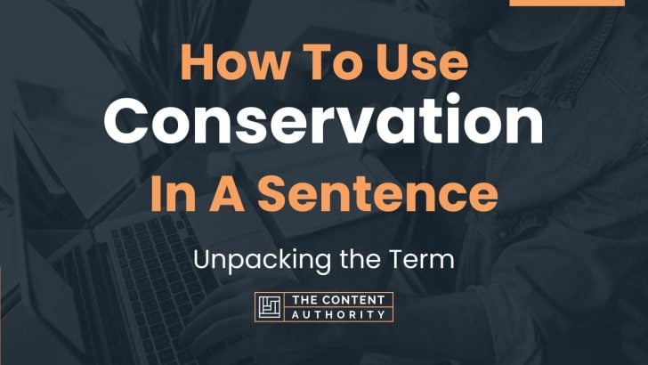 how-to-use-conservation-in-a-sentence-unpacking-the-term