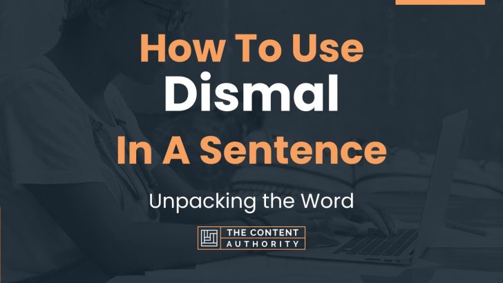 how-to-use-dismal-in-a-sentence-unpacking-the-word