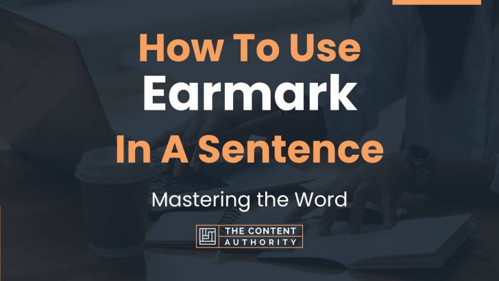 How To Use “Earmark” In A Sentence: Mastering the Word