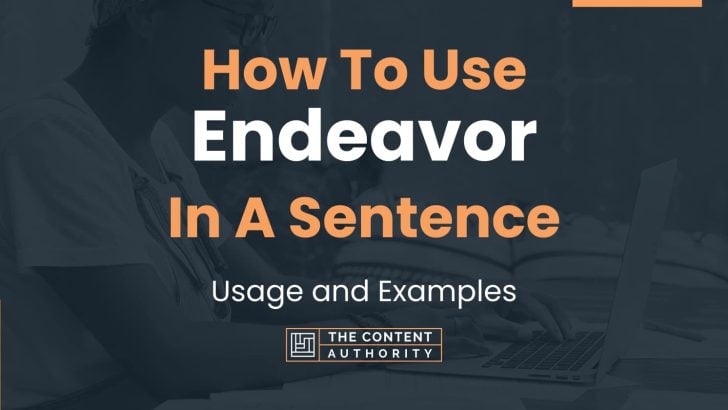 How To Use “Endeavor” In A Sentence: Usage and Examples
