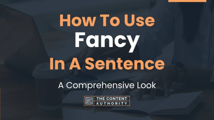 How To Use “Fancy” In A Sentence: A Comprehensive Look