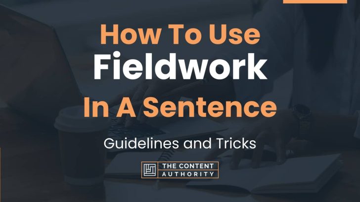 How To Use “Fieldwork” In A Sentence: Guidelines and Tricks