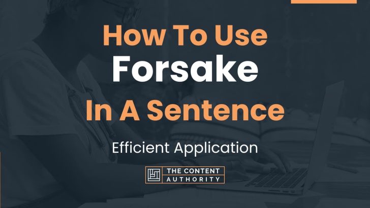 how-to-use-forsake-in-a-sentence-efficient-application