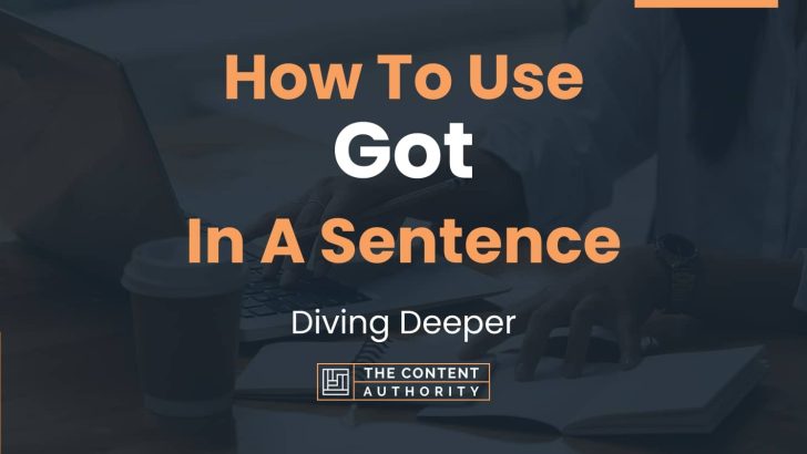 How To Use Got In A Sentence Diving Deeper