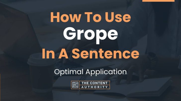 How To Use Grope In A Sentence Optimal Application 