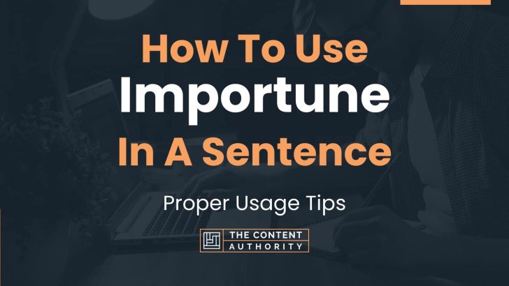 How To Use Importune In A Sentence Proper Usage Tips