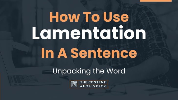 how-to-use-lamentation-in-a-sentence-unpacking-the-word