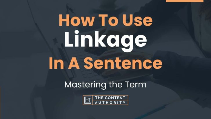How To Use “Linkage” In A Sentence: Mastering the Term