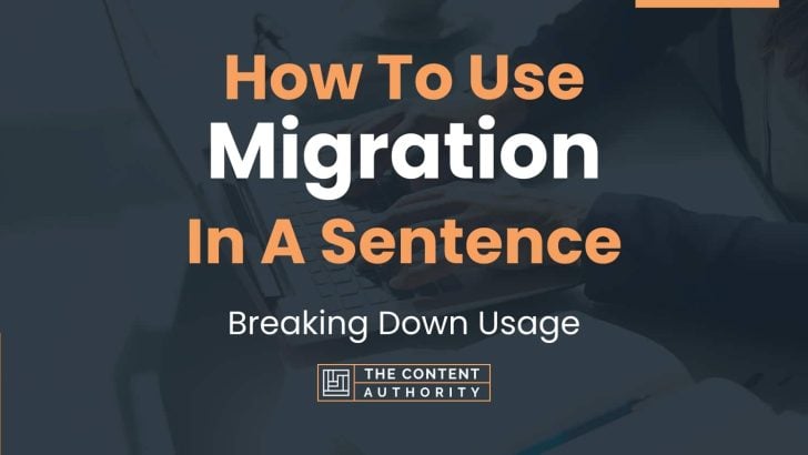How To Use “Migration” In A Sentence: Breaking Down Usage