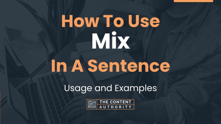 How To Use “Mix” In A Sentence: Usage and Examples