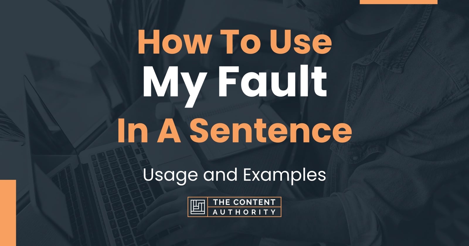 How To Use My Fault In A Sentence Usage And Examples