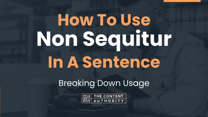 How To Use “Non Sequitur” In A Sentence: Breaking Down Usage