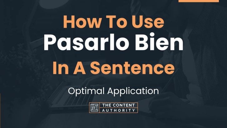 how-to-use-pasarlo-bien-in-a-sentence-optimal-application