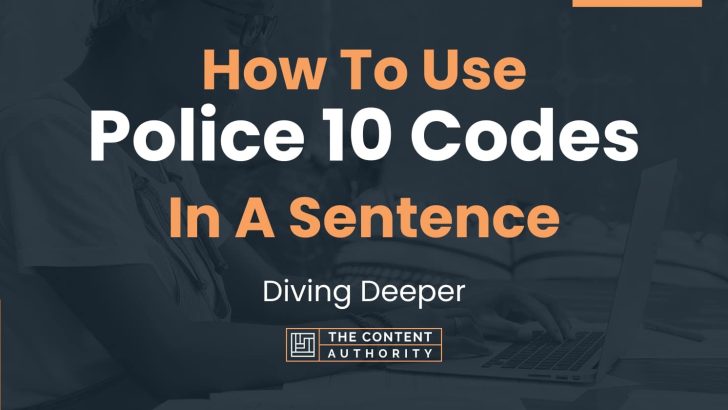 How To Use “Police 10 Codes” In A Sentence: Diving Deeper