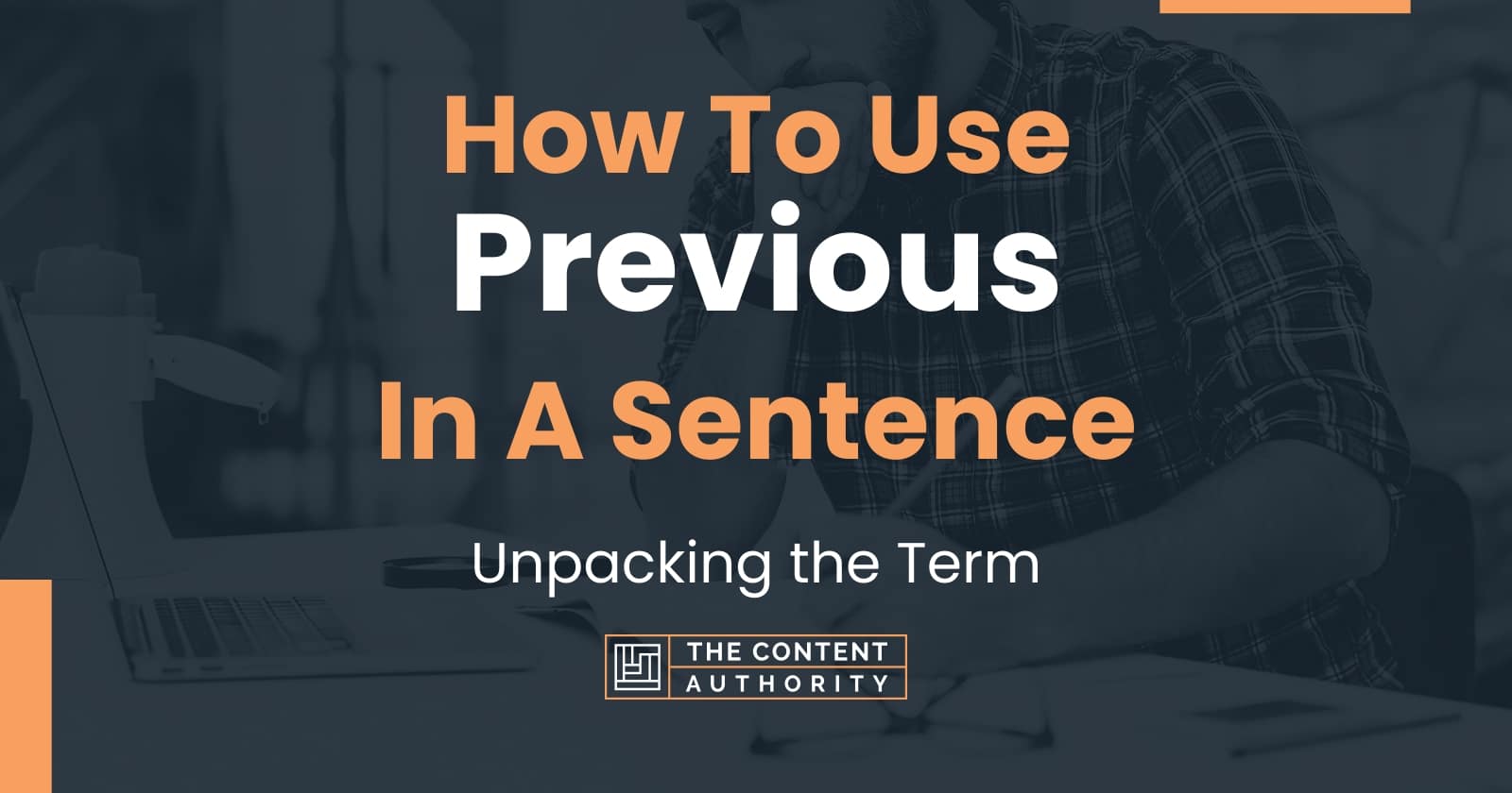 Use Previous In A Sentence Examples