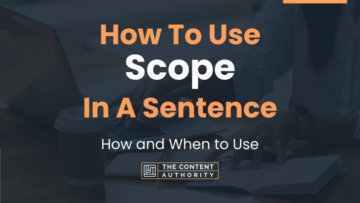 How To Use “Scope” In A Sentence: How and When to Use