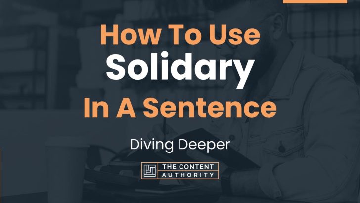 How To Use “Solidary” In A Sentence: Diving Deeper