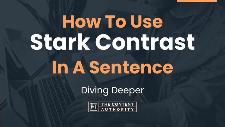 How To Use “Stark Contrast” In A Sentence: Diving Deeper
